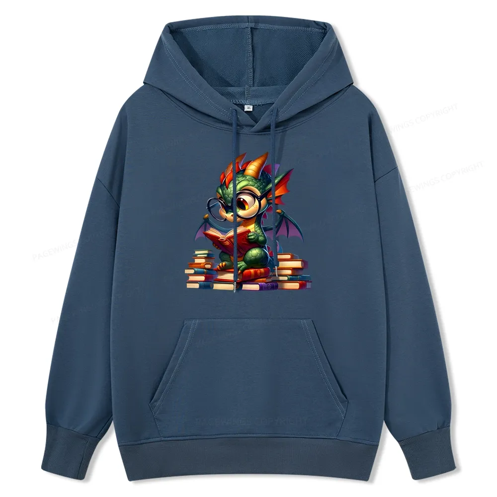 Pagewings Dragon And Books Unisex Classic Hoodie