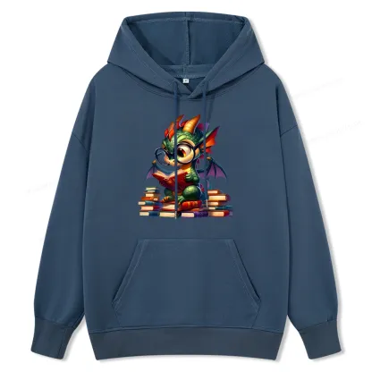 Pagewings Dragon And Books Unisex Classic Hoodie