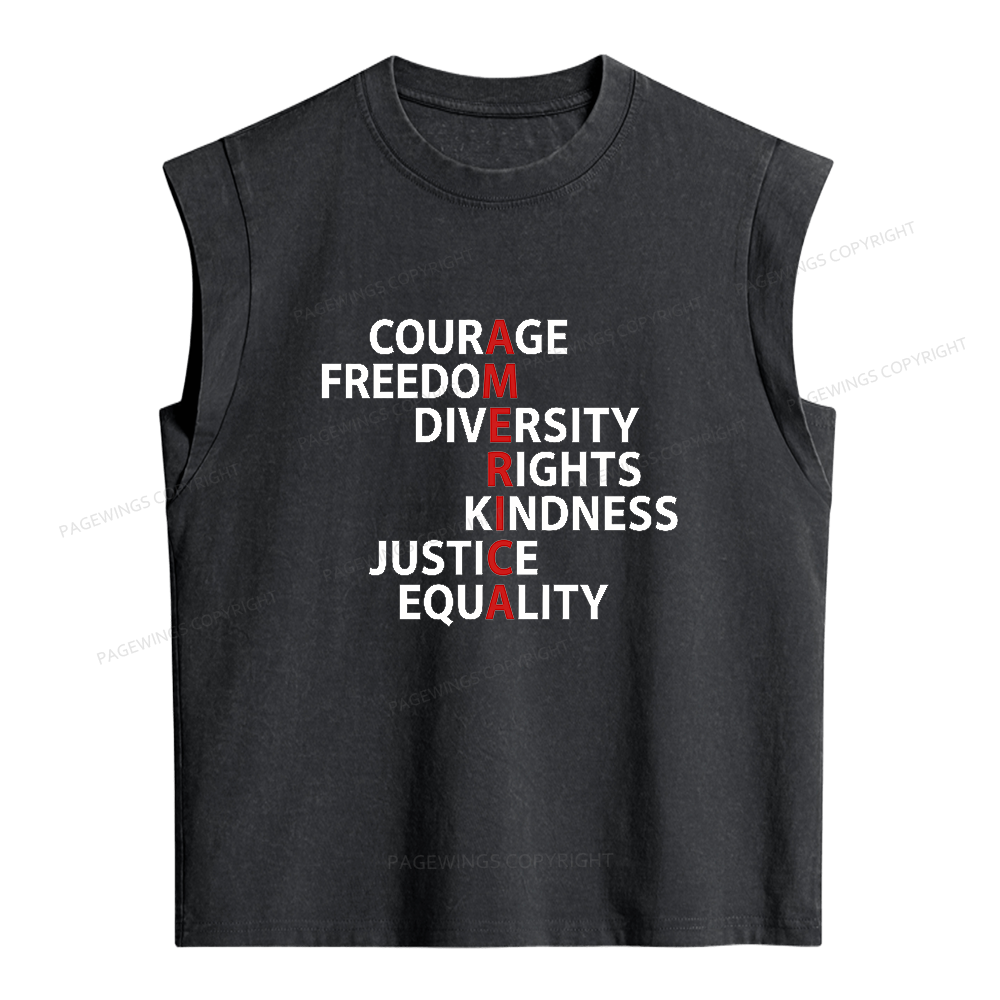 Pagewings Freedom Women's Washed Tank Top