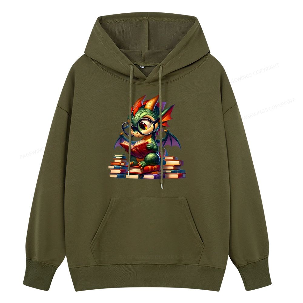 Pagewings Dragon And Books Unisex Classic Hoodie