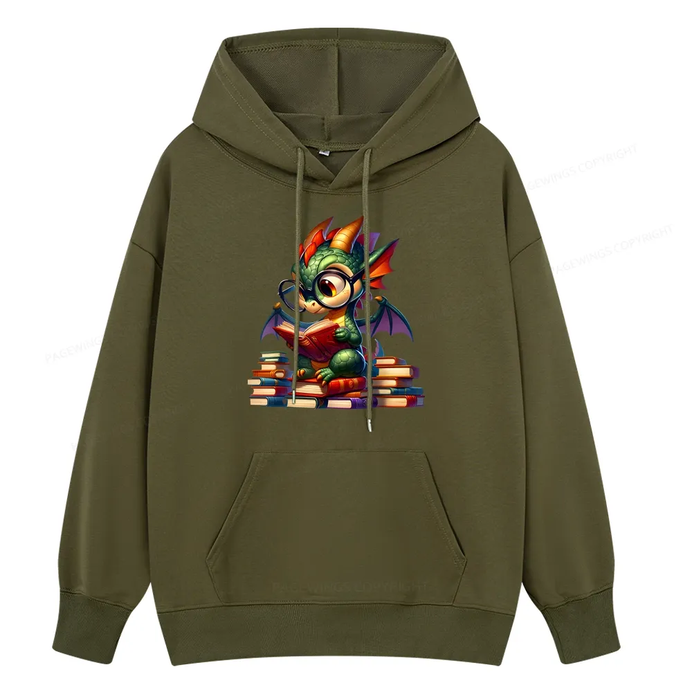 Pagewings Dragon And Books Unisex Classic Hoodie