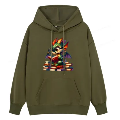 Pagewings Dragon And Books Unisex Classic Hoodie