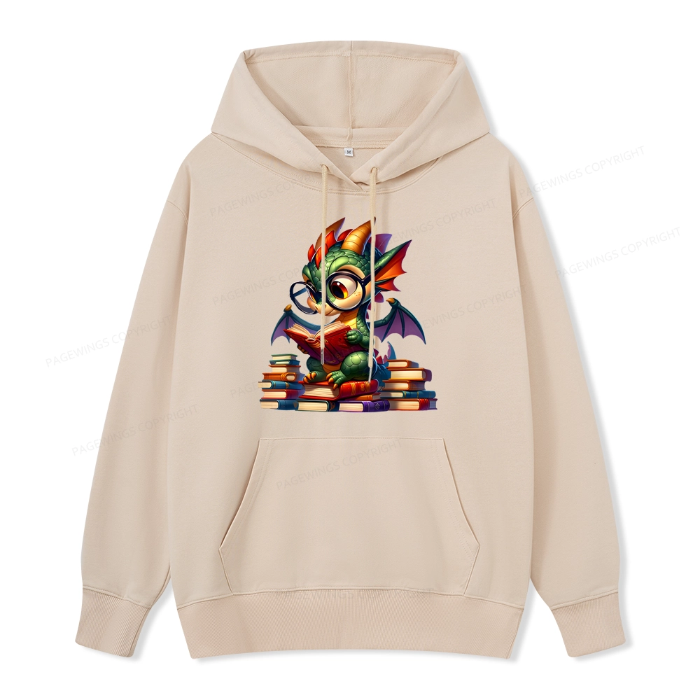 Pagewings Dragon And Books Unisex Classic Hoodie