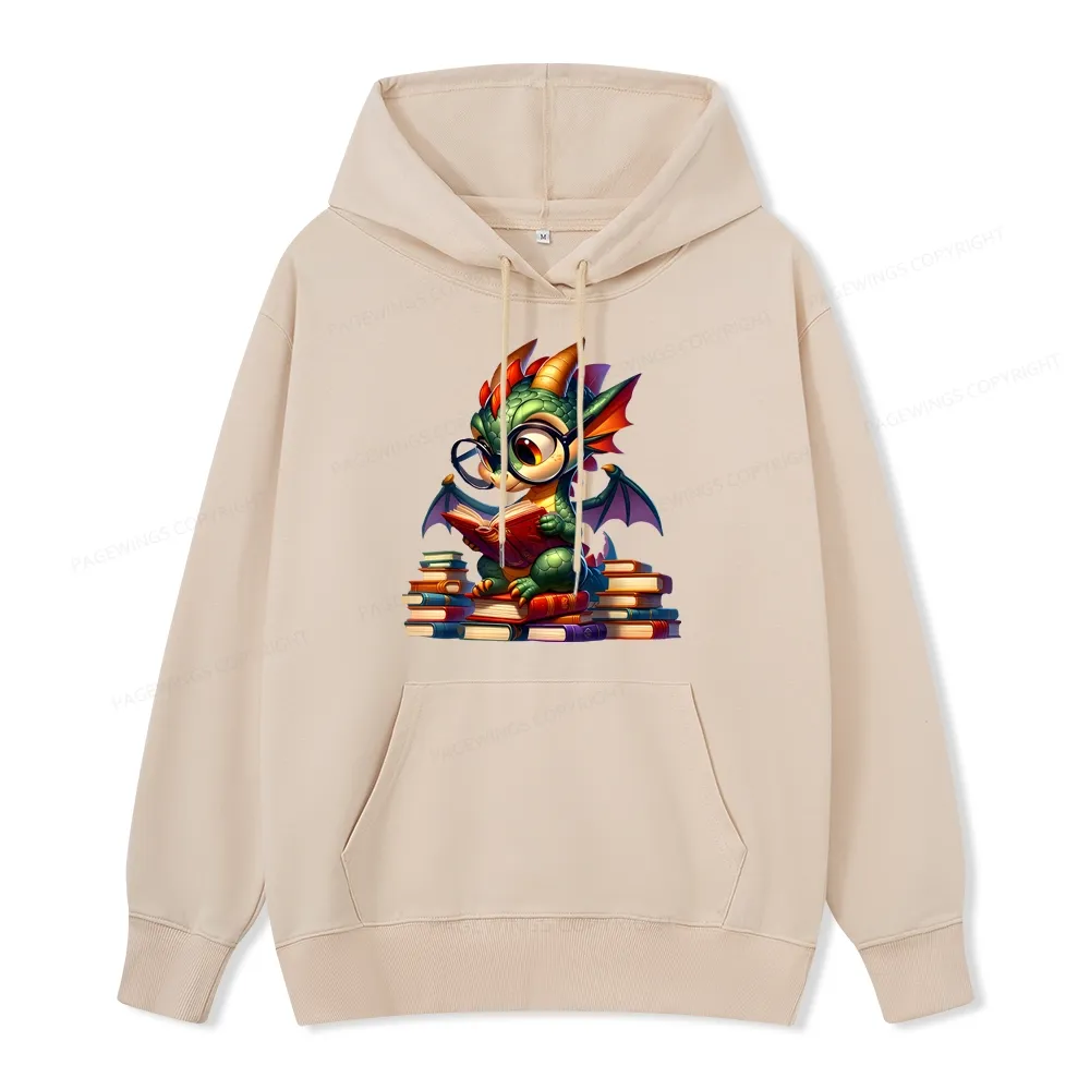 Pagewings Dragon And Books Unisex Classic Hoodie