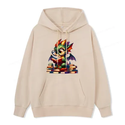 Pagewings Dragon And Books Unisex Classic Hoodie