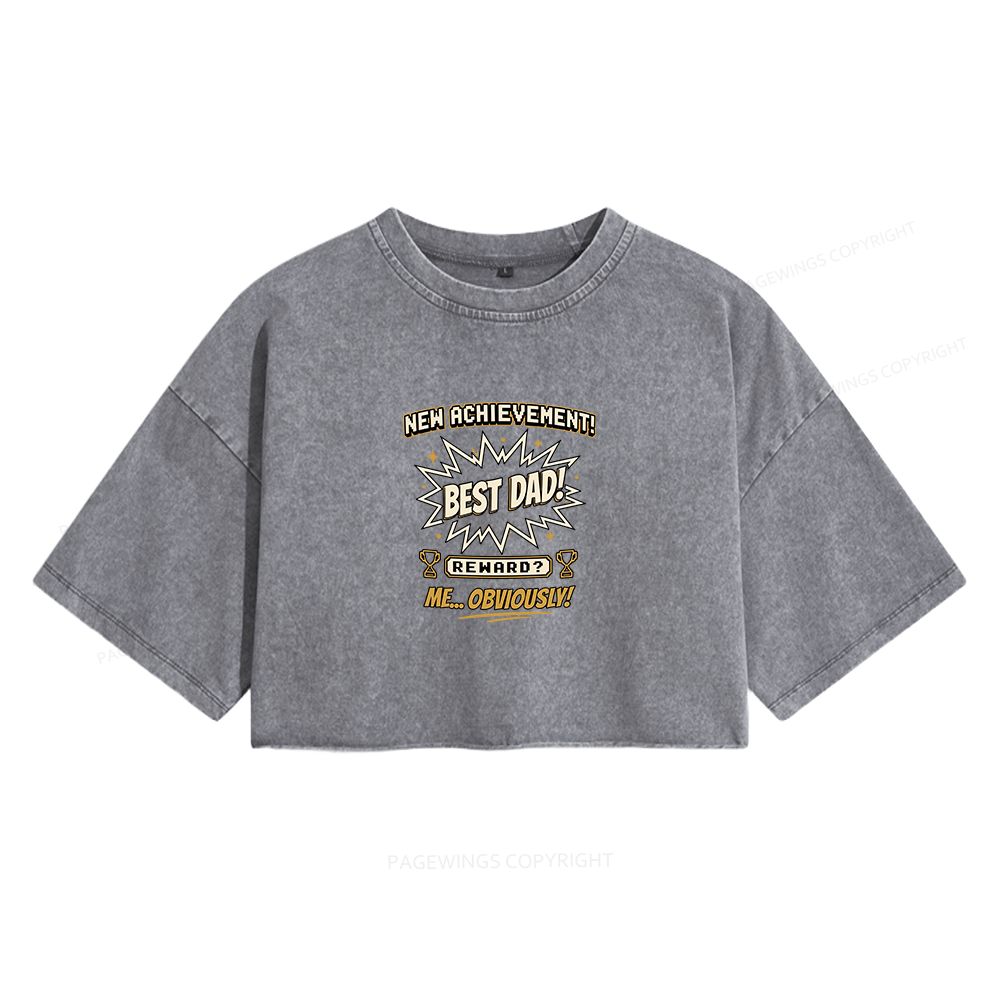 Pagewings New Achievement Women's Washed Cropped T-shirt