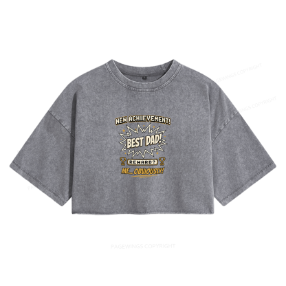 Pagewings New Achievement Women's Washed Cropped T-shirt