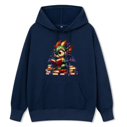 Pagewings Dragon And Books Unisex Classic Hoodie