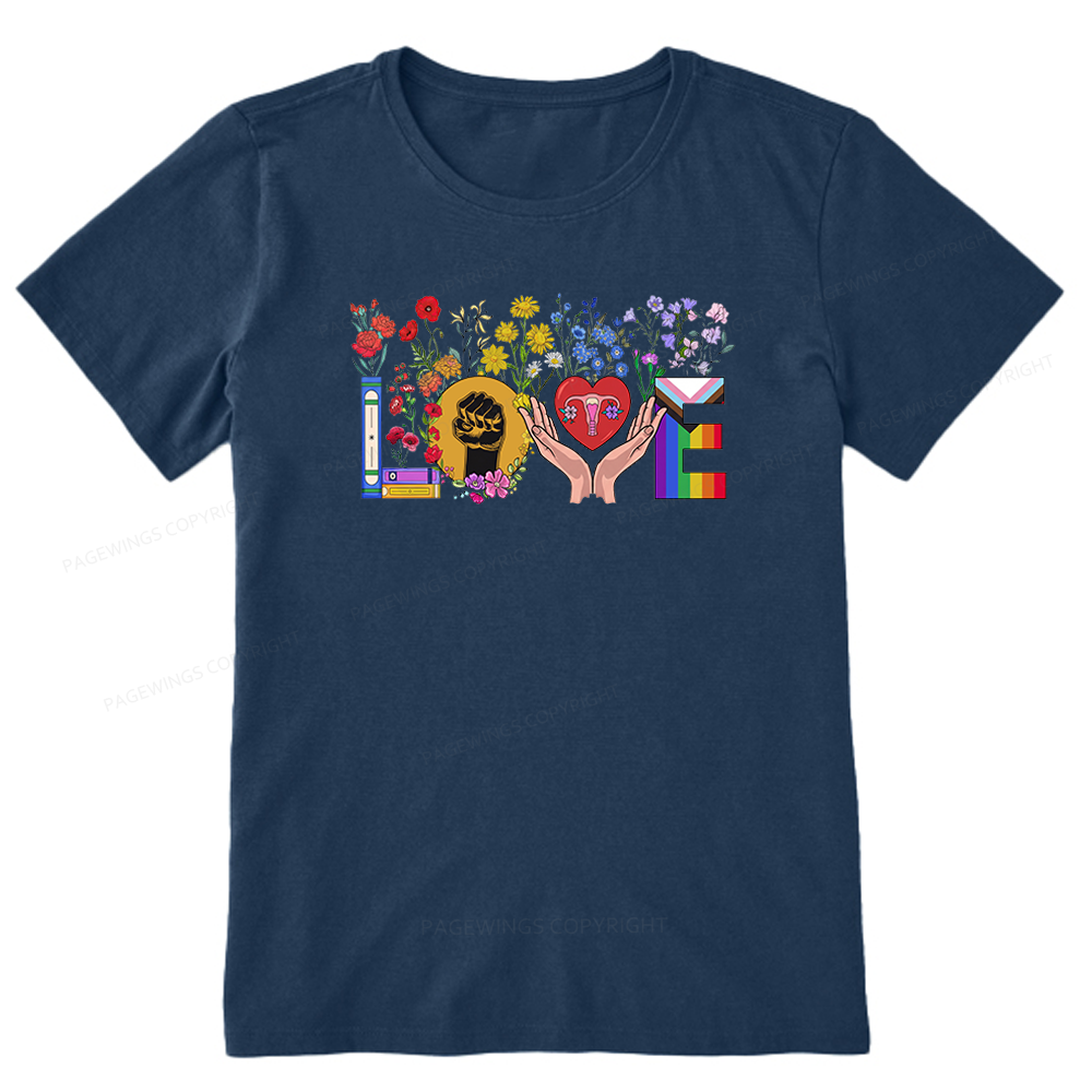 Pagewings Floral Love Human Rights Unisex Classic T-shirt