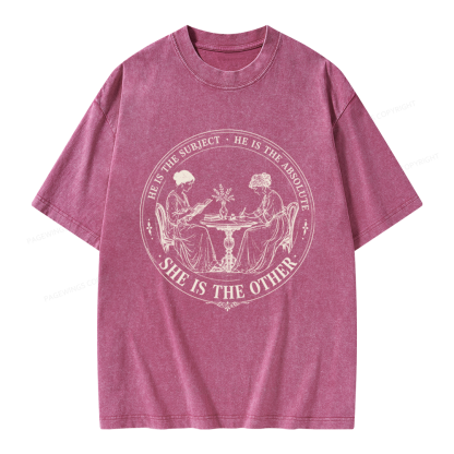 Pagewings She Is The Other Unisex Washed T-shirt