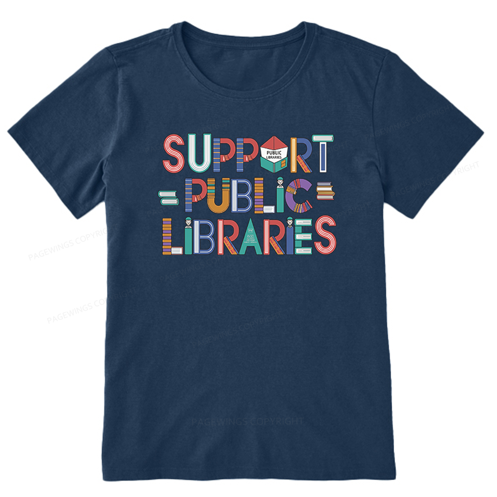 Pagewings Support Public Libraries Unisex Classic T-shirt