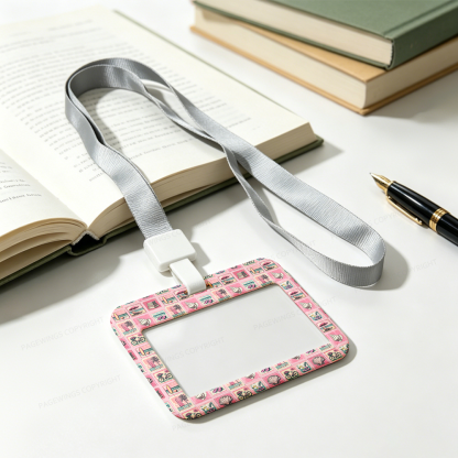 Pagewings Retro Beach Book Lover ABS Badge Holder