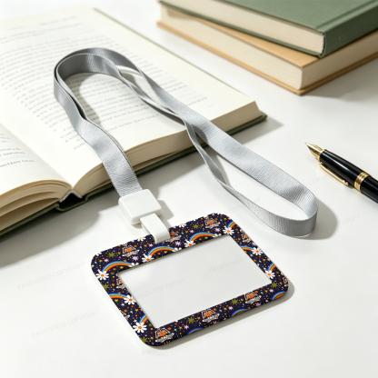 Pagewings Rainbow Skeleton Reading ABS Badge Holder