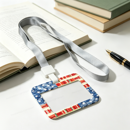 Pagewings Patriotic Nerd ABS Badge Holder