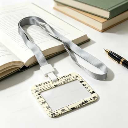 Pagewings The Library Is Open ABS Badge Holder