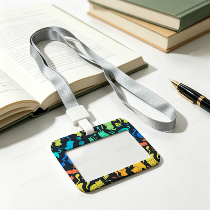 Pagewings Book Cat Lover ABS Badge Holder