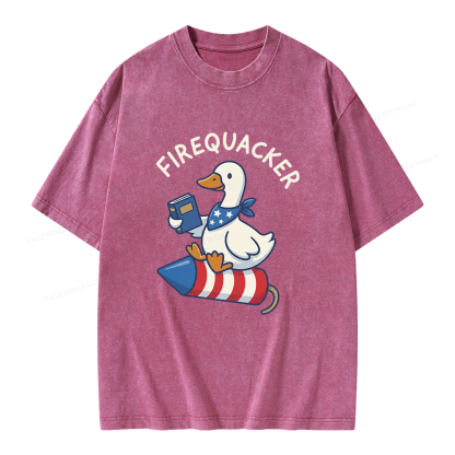 Pagewings Firecracker Unisex Washed T-shirt