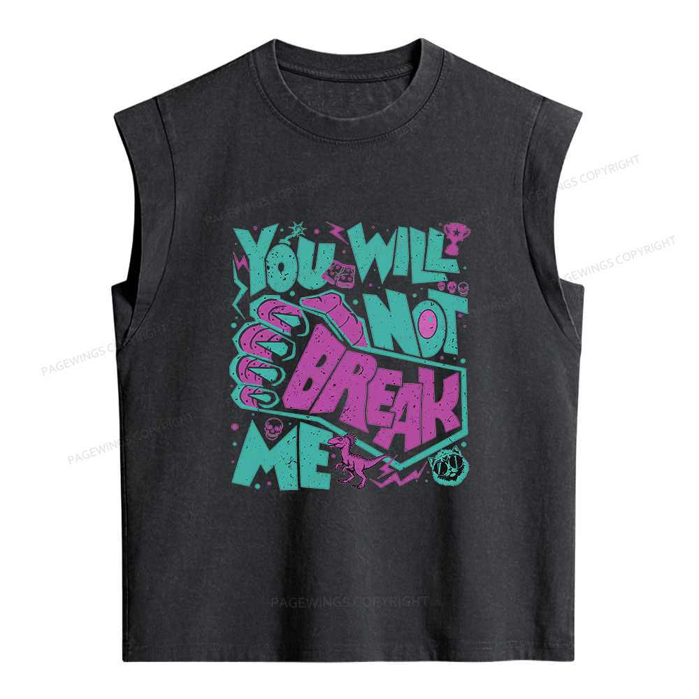 Pagewings You Will Not Break Me Women's Washed Tank Top