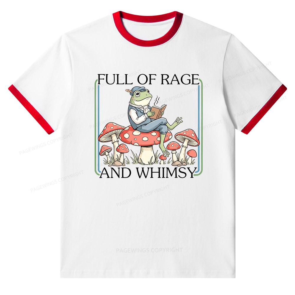 Pagewings Full Of Rage and Whimsy Unisex Ringer T-Shirt 