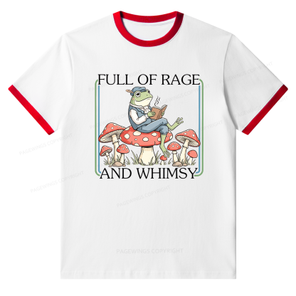Pagewings Full Of Rage and Whimsy Unisex Ringer T-Shirt 