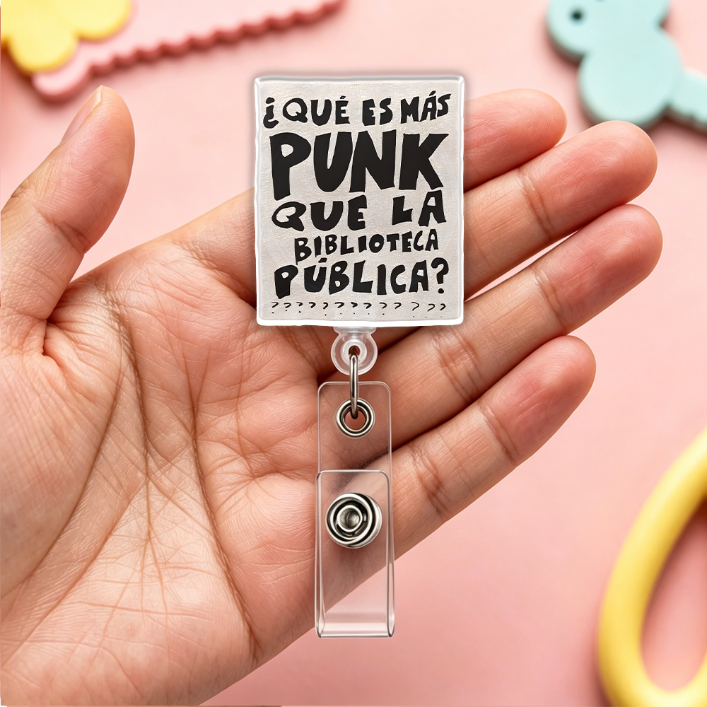 Pagewings What's More Punk Than The Public Library  Acrylic Badge Clip