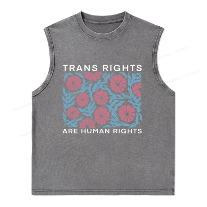 Pagewings Trans Rights Are Human Rights Washed Tank Top