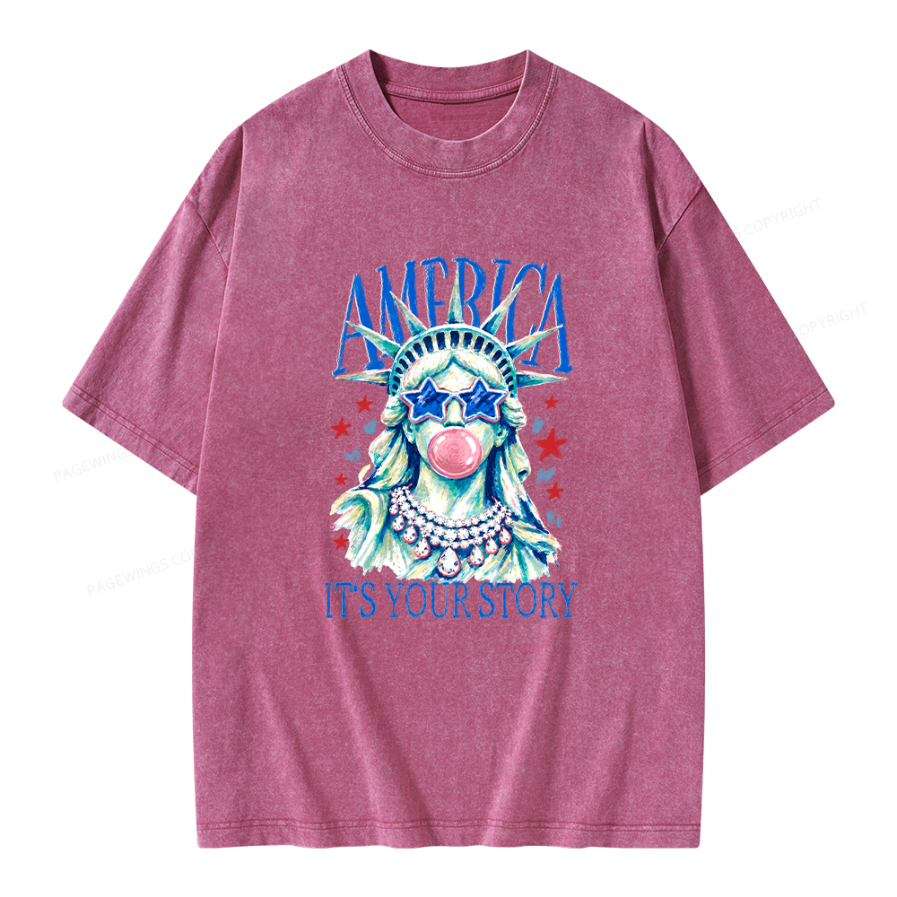 Pagewings It’s Your Story Unisex Washed T-shirt