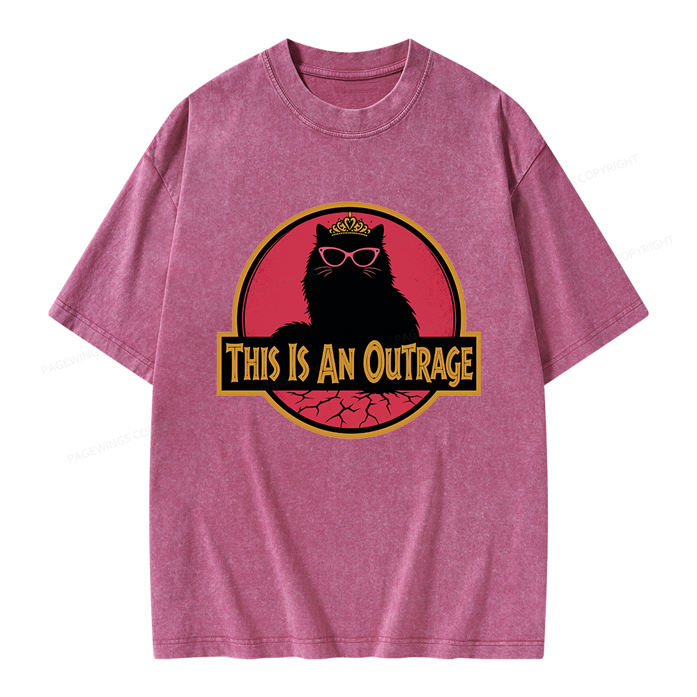 Pagewings This Is An Outrage Unisex Washed T-shirt