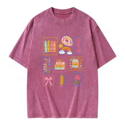 Pagewings Back to School Unisex Washed T-shirt