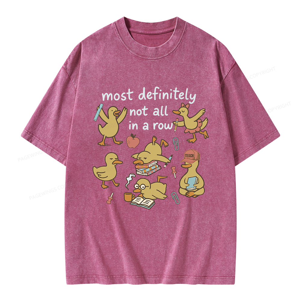 Pagewings Ducks In A Row Unisex Washed T-shirt