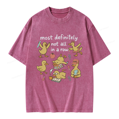 Pagewings Ducks In A Row Unisex Washed T-shirt