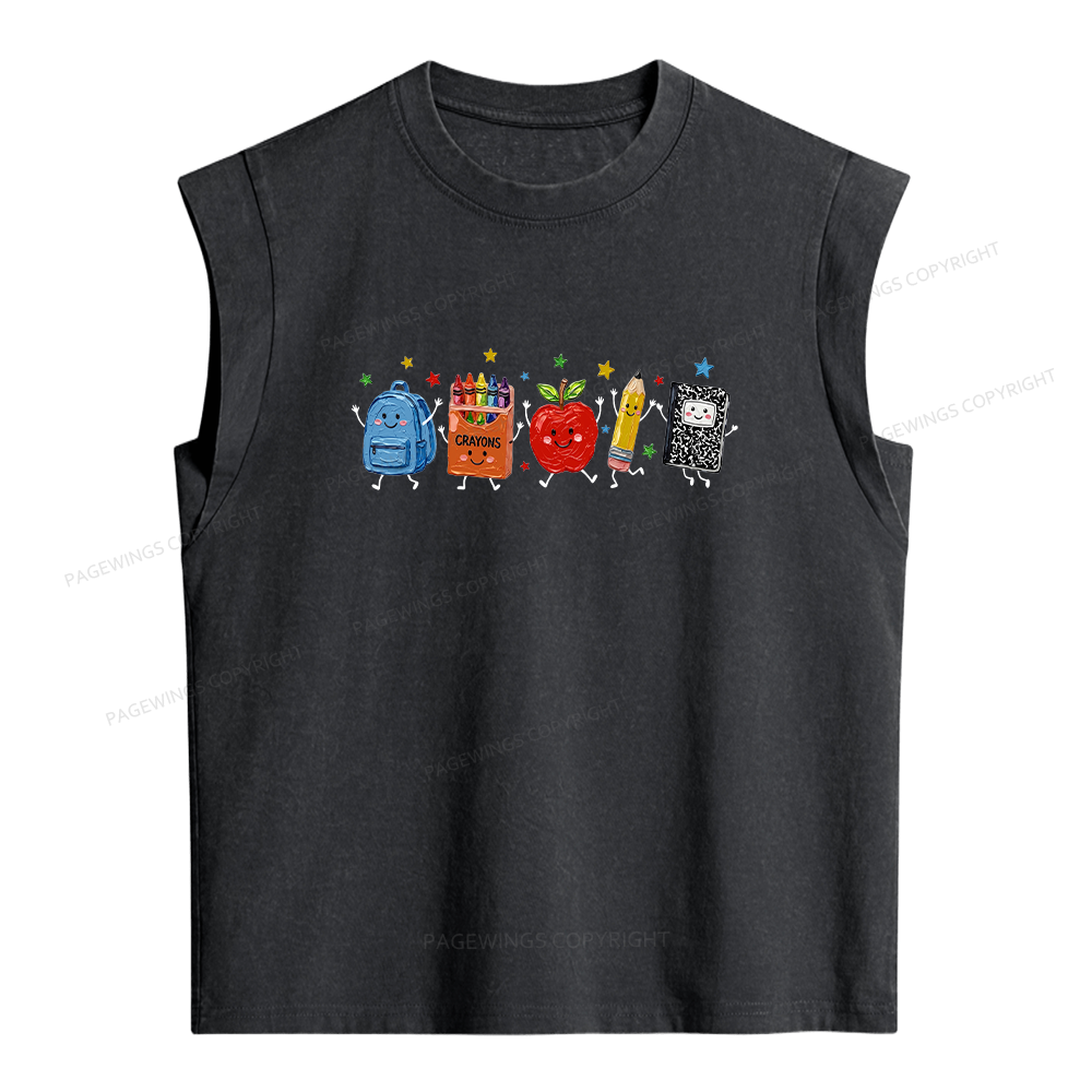Pagewings It's a Good Day for Learning Women's Washed Tank Top