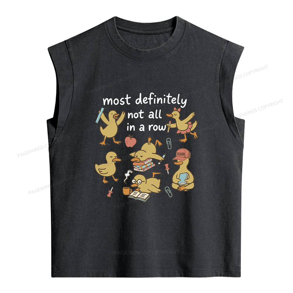 Pagewings Ducks In A Row Women's Washed Tank Top