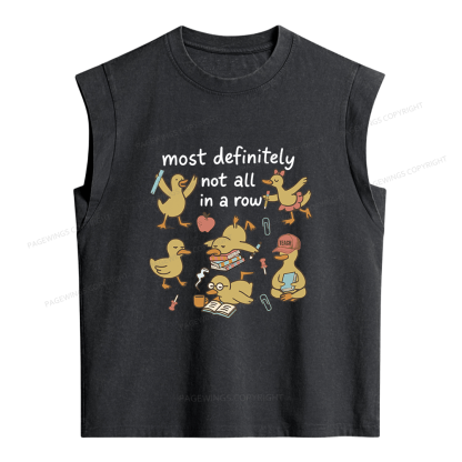 Pagewings Ducks In A Row Women's Washed Tank Top