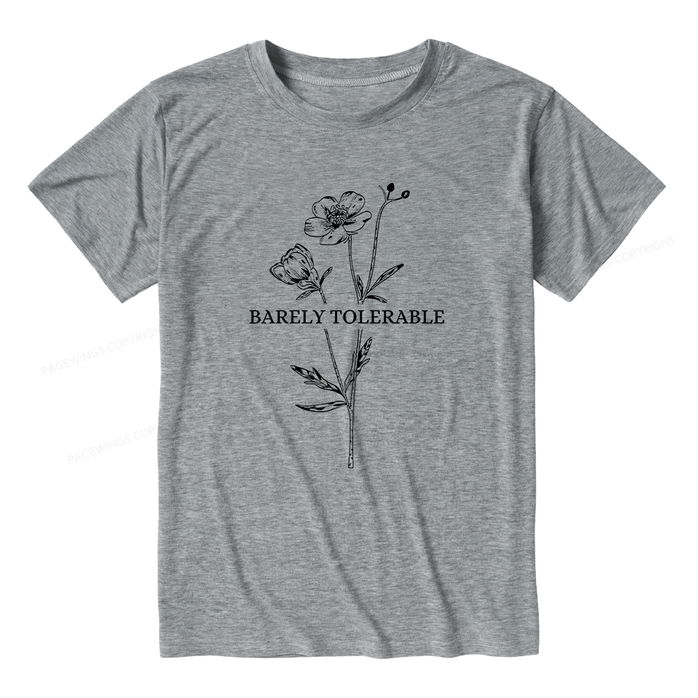 Pagewings Soft Barely Tolerable Unisex Heather T-Shirt