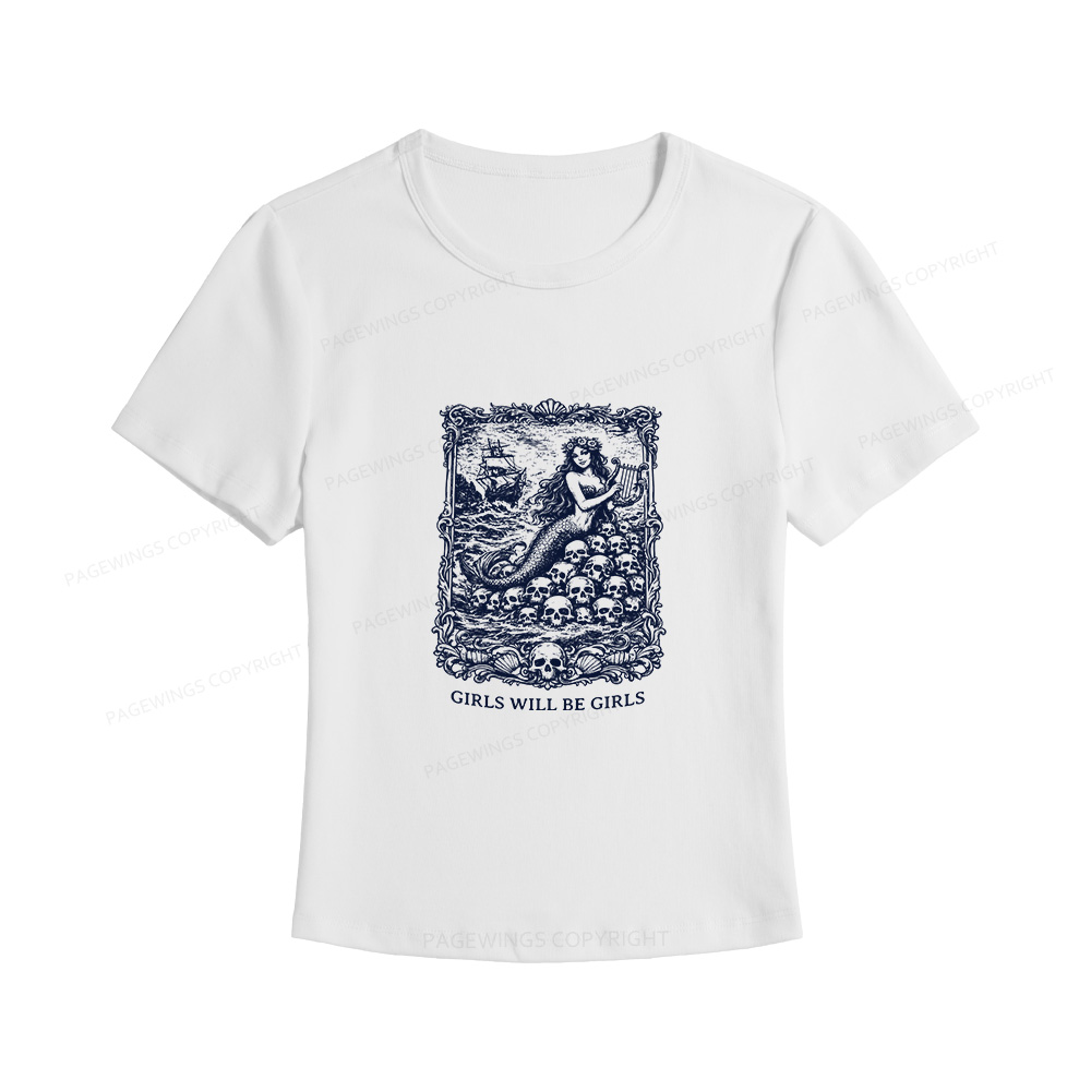 Pagewings Girls Will Be Girls Women's Baby Tee