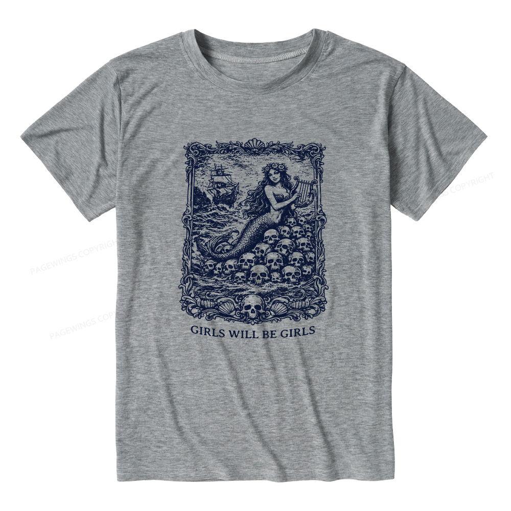 Pagewings Soft Girls Will Be Girls Unisex Heather T-Shirt