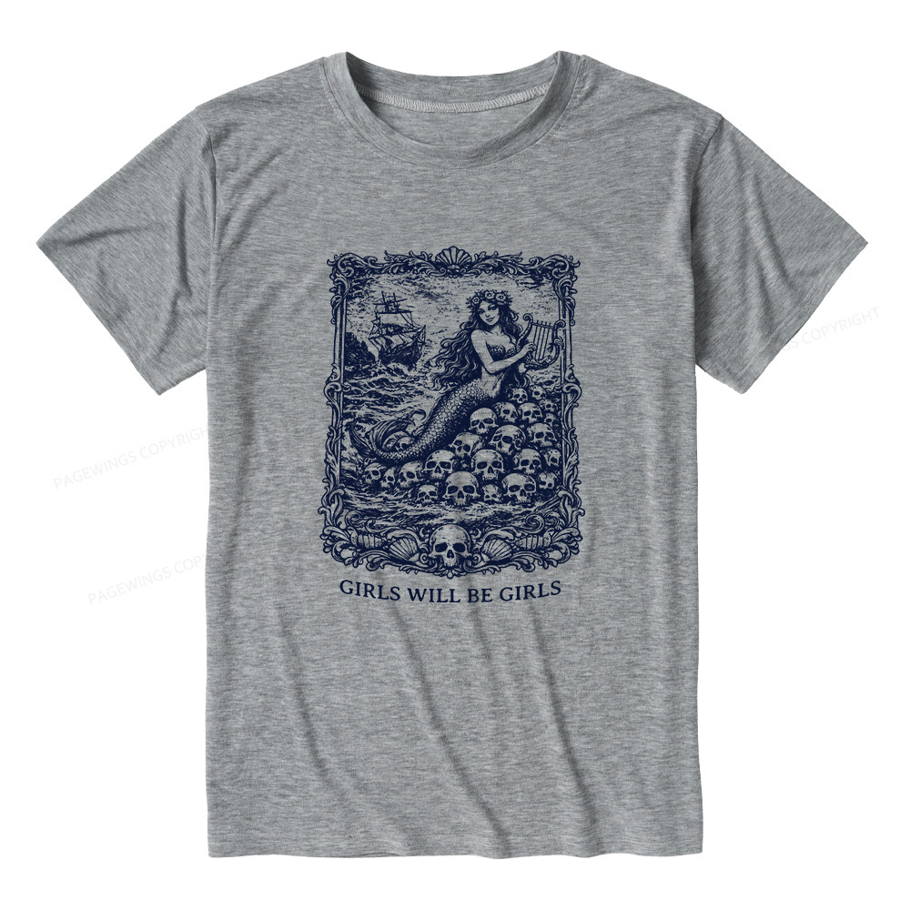 Pagewings Soft Girls Will Be Girls Unisex Heather T-Shirt