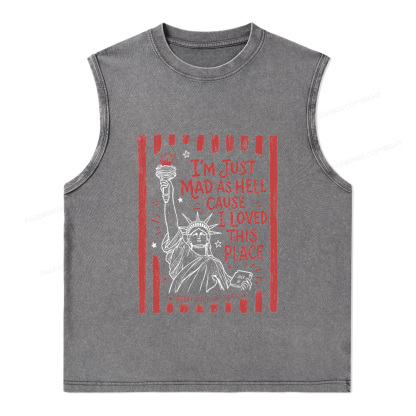 Pagewings I’m Just Mad As Hell 250th Unisex Washed Tank Top