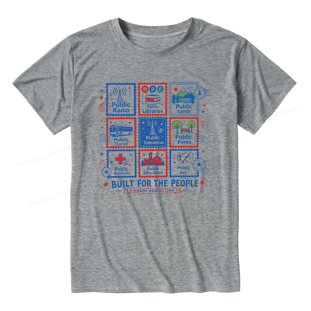 Pagewings Soft Public Libraries Unisex Heather T-Shirt