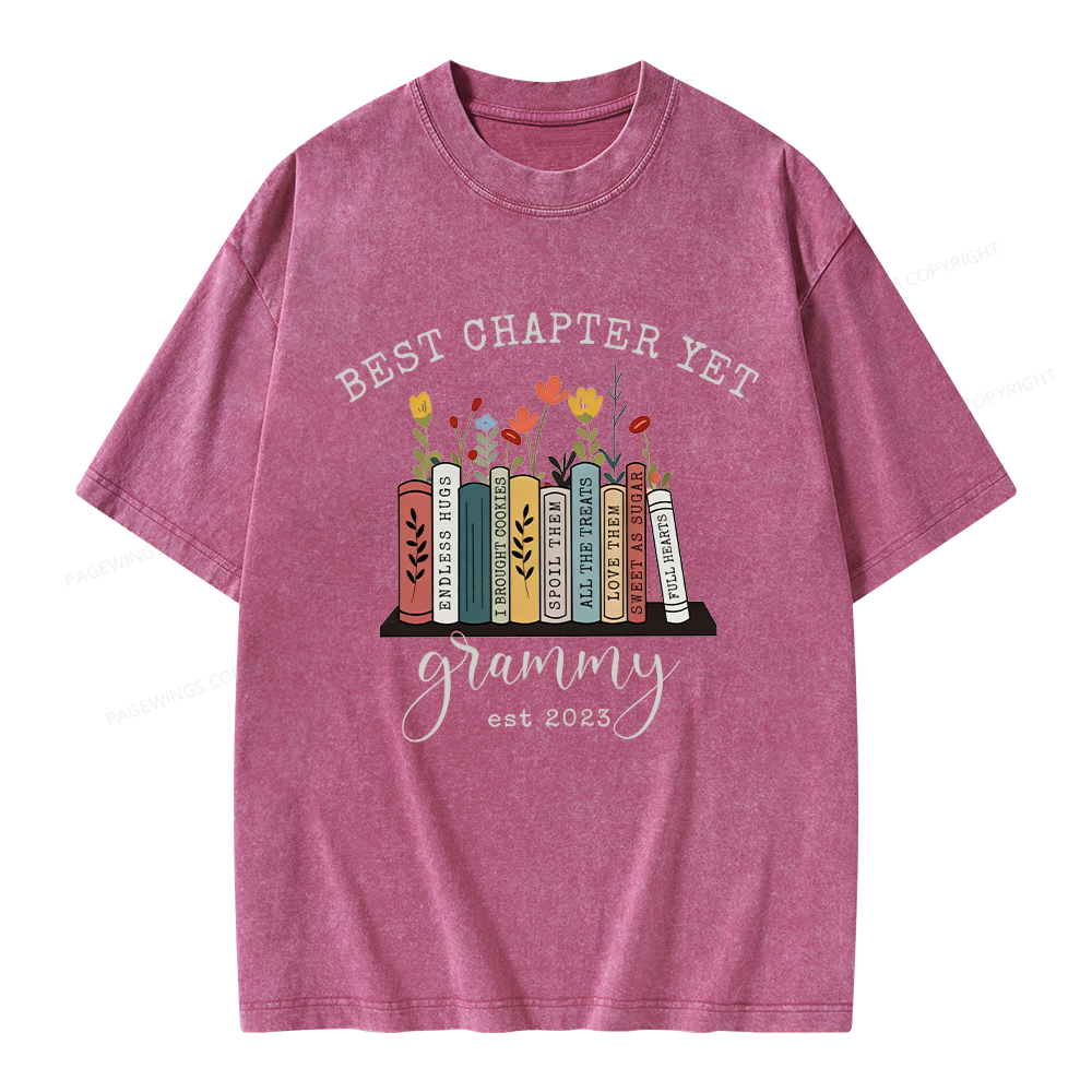 Pagewings Personalized The Best Chapter Yet Unisex Washed T-shirt