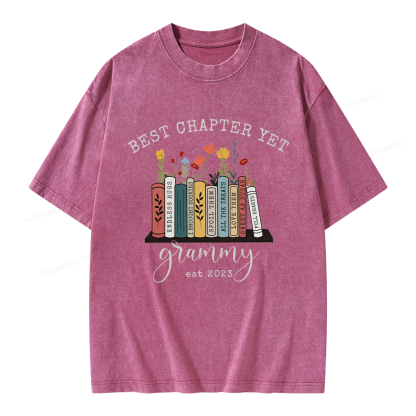 Pagewings Personalized The Best Chapter Yet Unisex Washed T-shirt