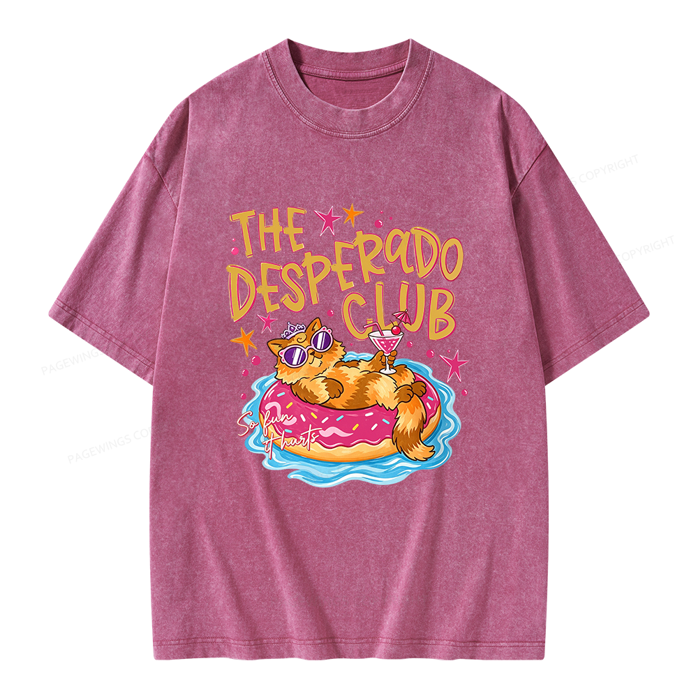 Pagewings Princess Donut Preppy Summer Unisex Washed T-shirt