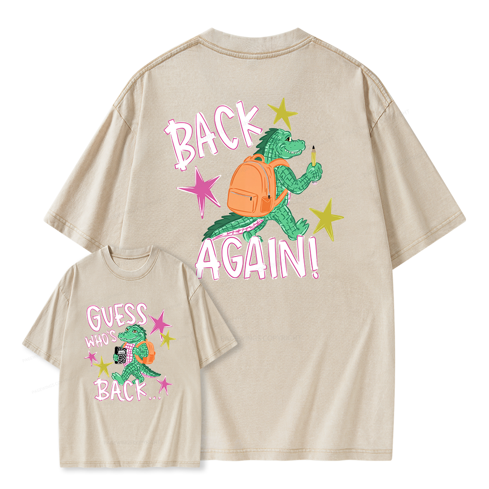 Pagewings First Day Of School Unisex Washed T-shirt