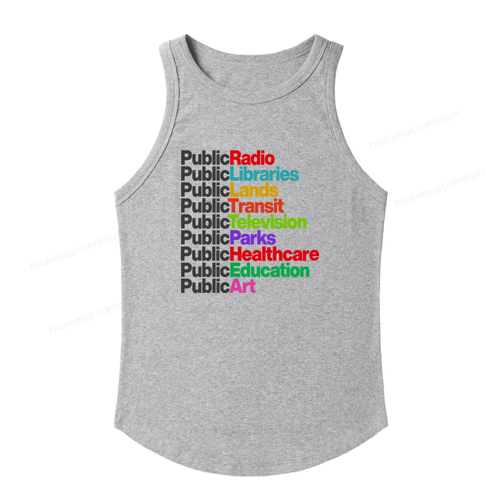 Pagewings Slim Fit Public Libraries Women's Fitted Tank Top 