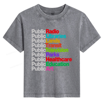 Pagewings Public Libraries Women's Washed T-shirt