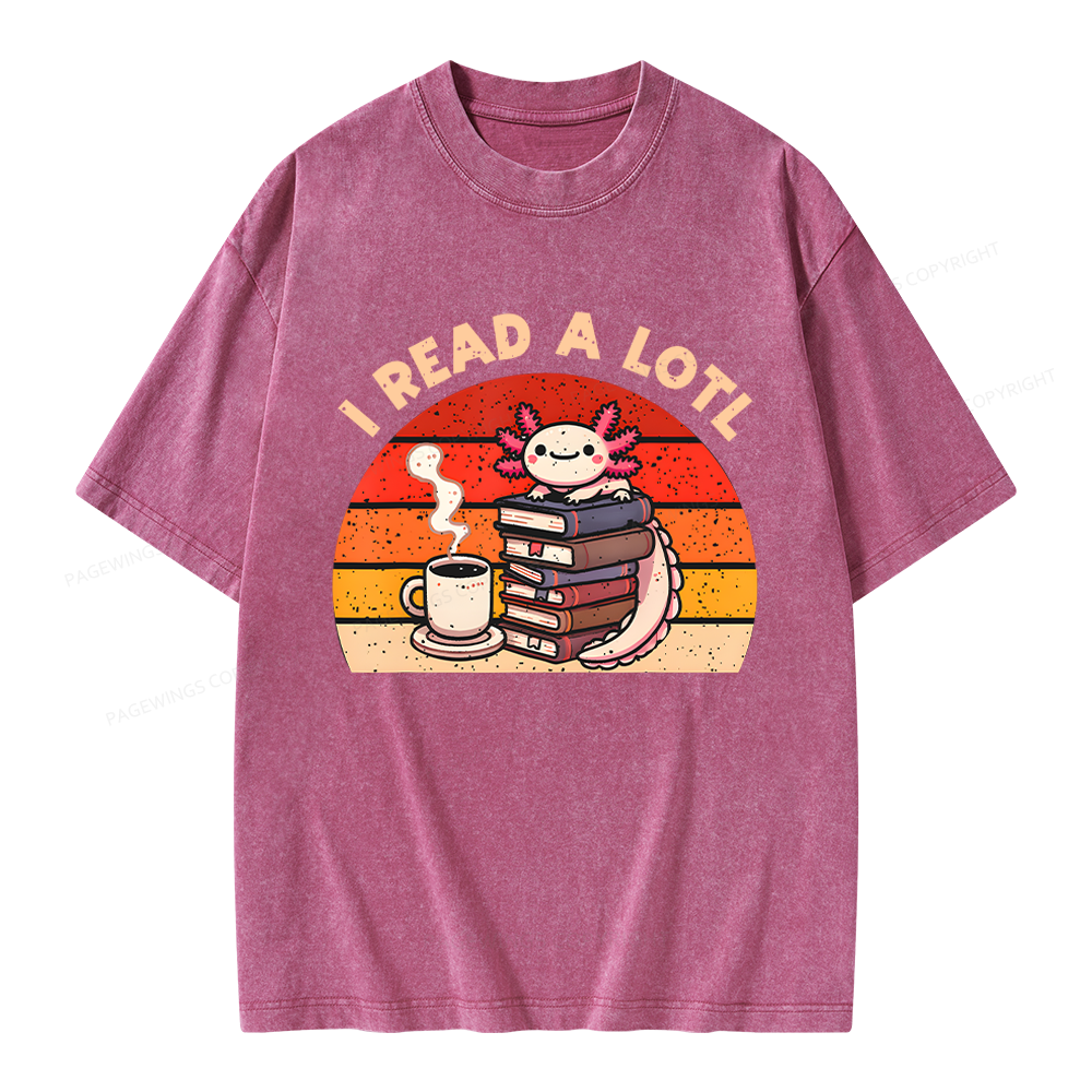 Pagewing I Read A Lotl Unisex Washed T-shirt