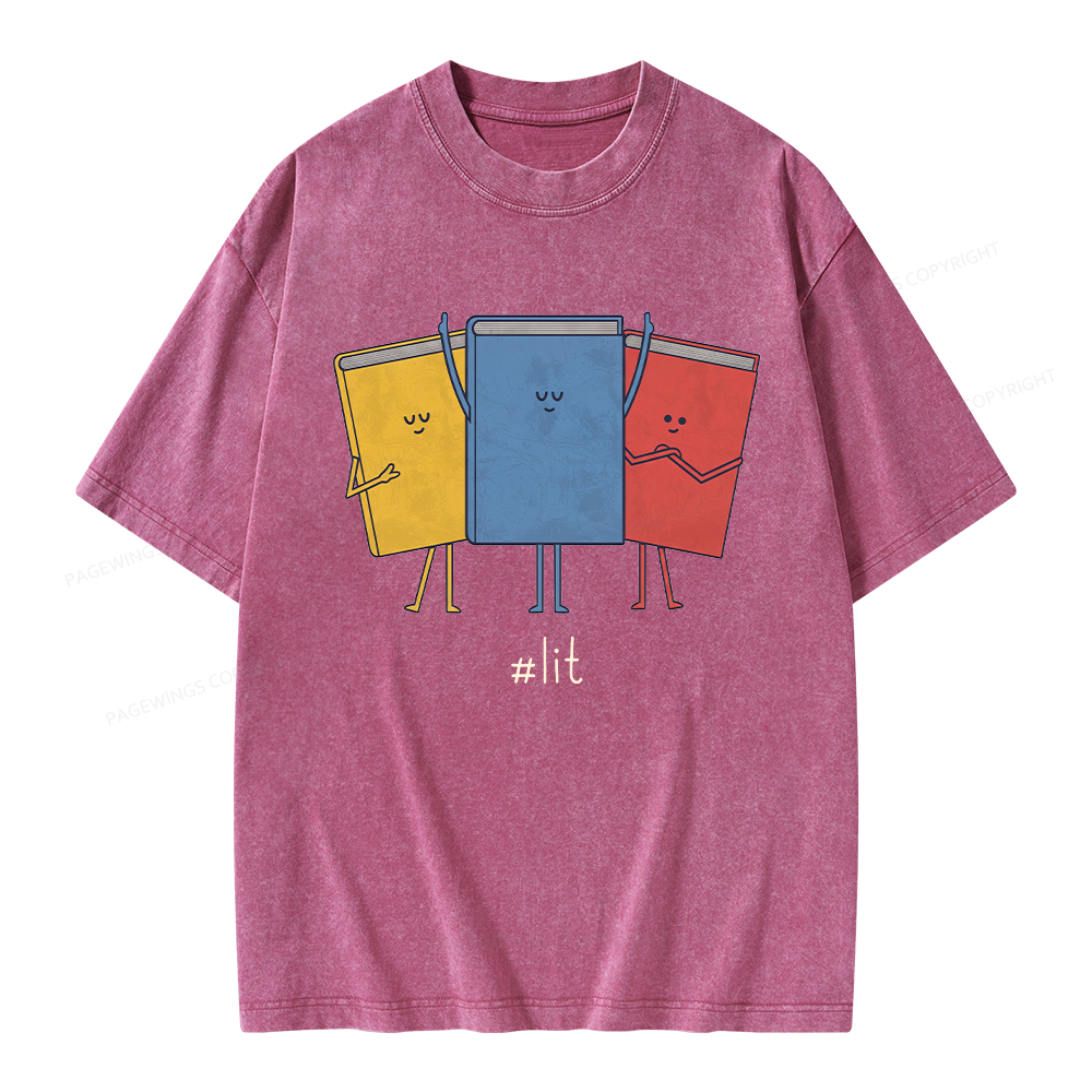 Pagewing Literature Unisex Washed T-shirt