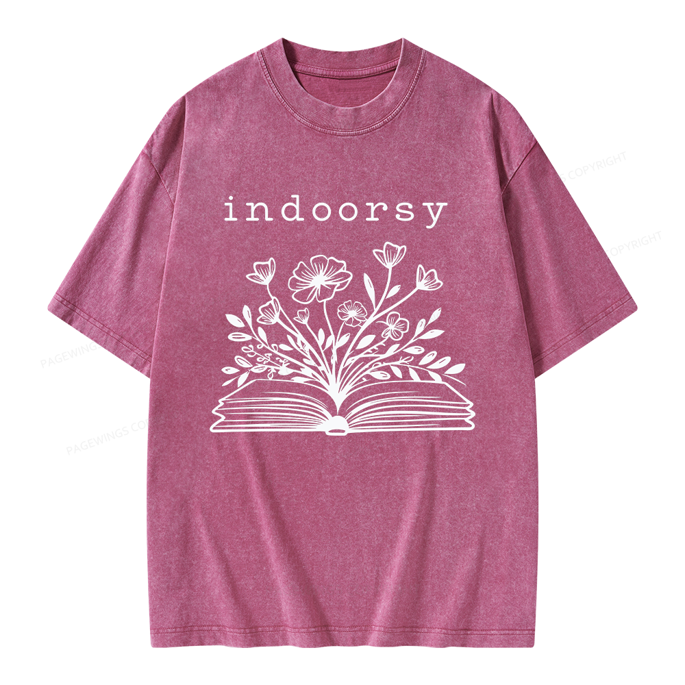 Pagewing Indoorsy Unisex Washed T-shirt