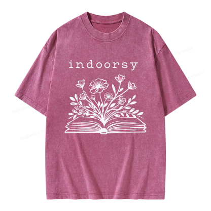 Pagewing Indoorsy Unisex Washed T-shirt